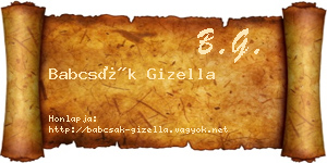 Babcsák Gizella névjegykártya